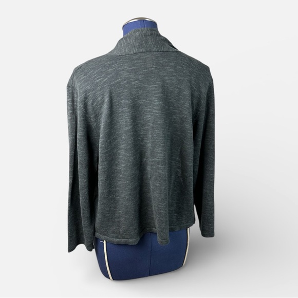 Eileen Fisher The System Organic Linen Blend Crop Open Front Cardigan NWT Large - Picture 7 of 13